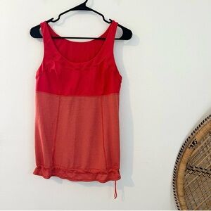 Lululemon Love Red Ta Ta Topper Drawstring Tank Top
Reddish orange color